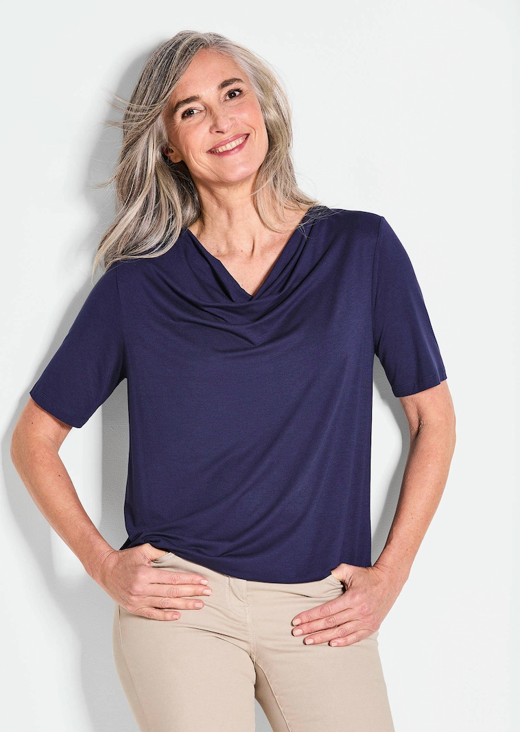 T-shirt avec encolure bénitier