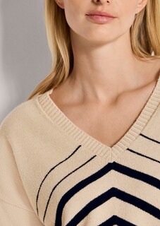 Sportiver Strickpullover mit Streifenmuster thumbnail 5