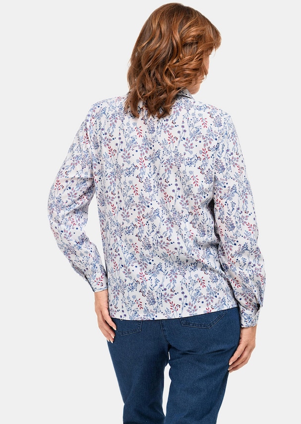 Gedessineerde blouse van soepel materiaal 1