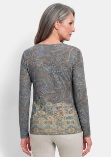 Langarmshirt mit Paisleymuster thumbnail 3