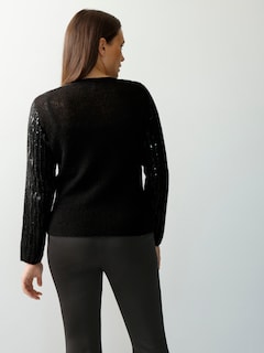Strickjacke mit filigranem Paillettenbesatz thumbnail 3