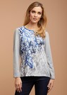 Blouseshirt met metallic print en glitterstenen thumbnail 1