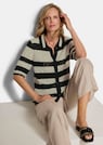 Veste en tricot à rayures avec motif ajouré thumbnail 4
