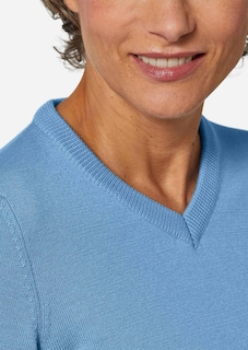 Actief ademende pullover van merinowol met V-hals thumbnail 5
