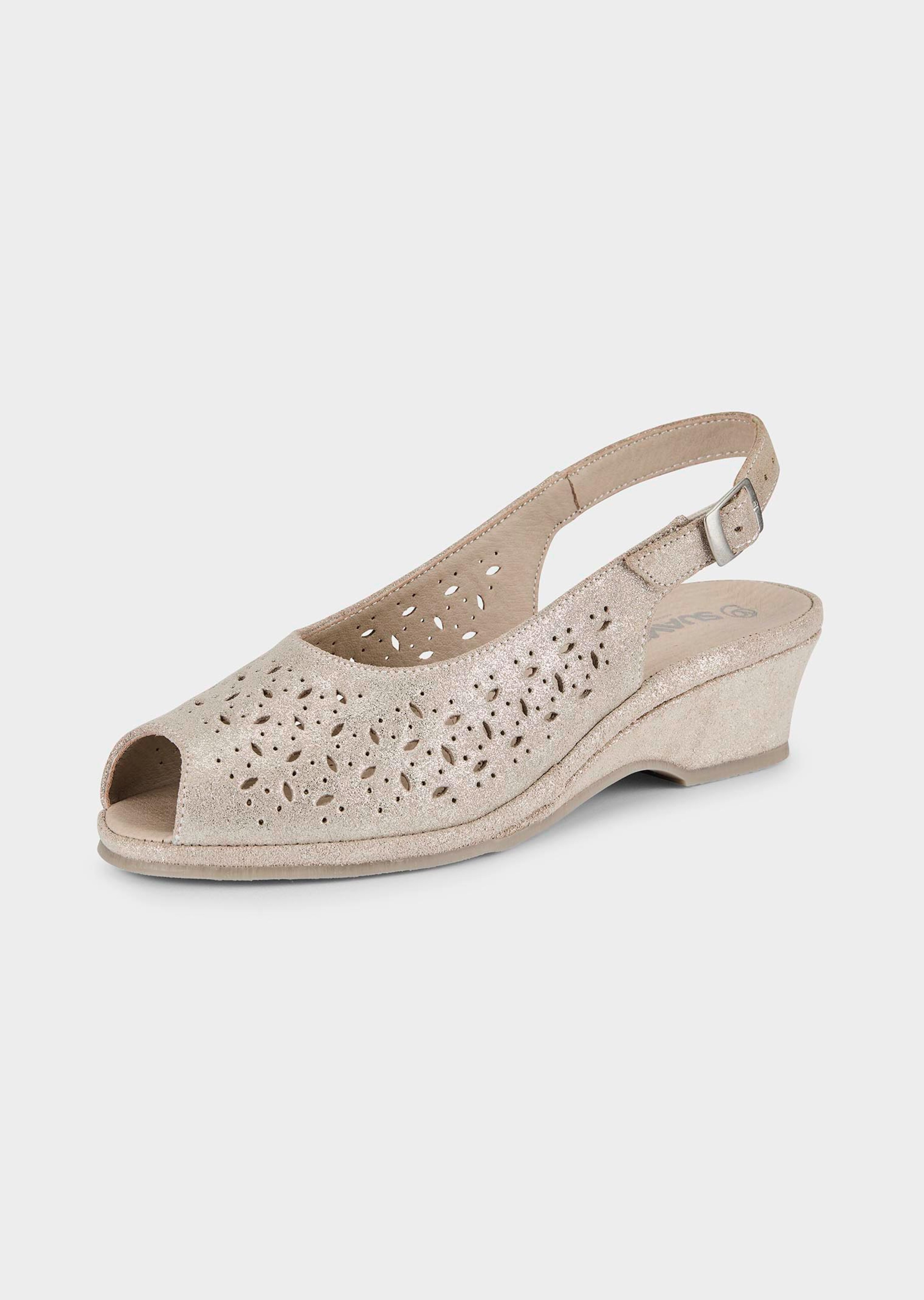 Sandales en cuir perforé