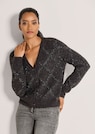 Strickjacke mit Rautenmuster und Pailletten thumbnail 1