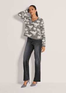 Pullover mit floralem Jacquard-Muster thumbnail 2