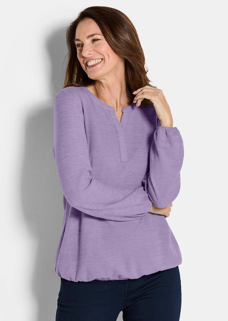 Shirt aus flauschigem Jersey