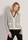 Strickjacke mit Streifen und Schmuckknöpfen thumbnail 1