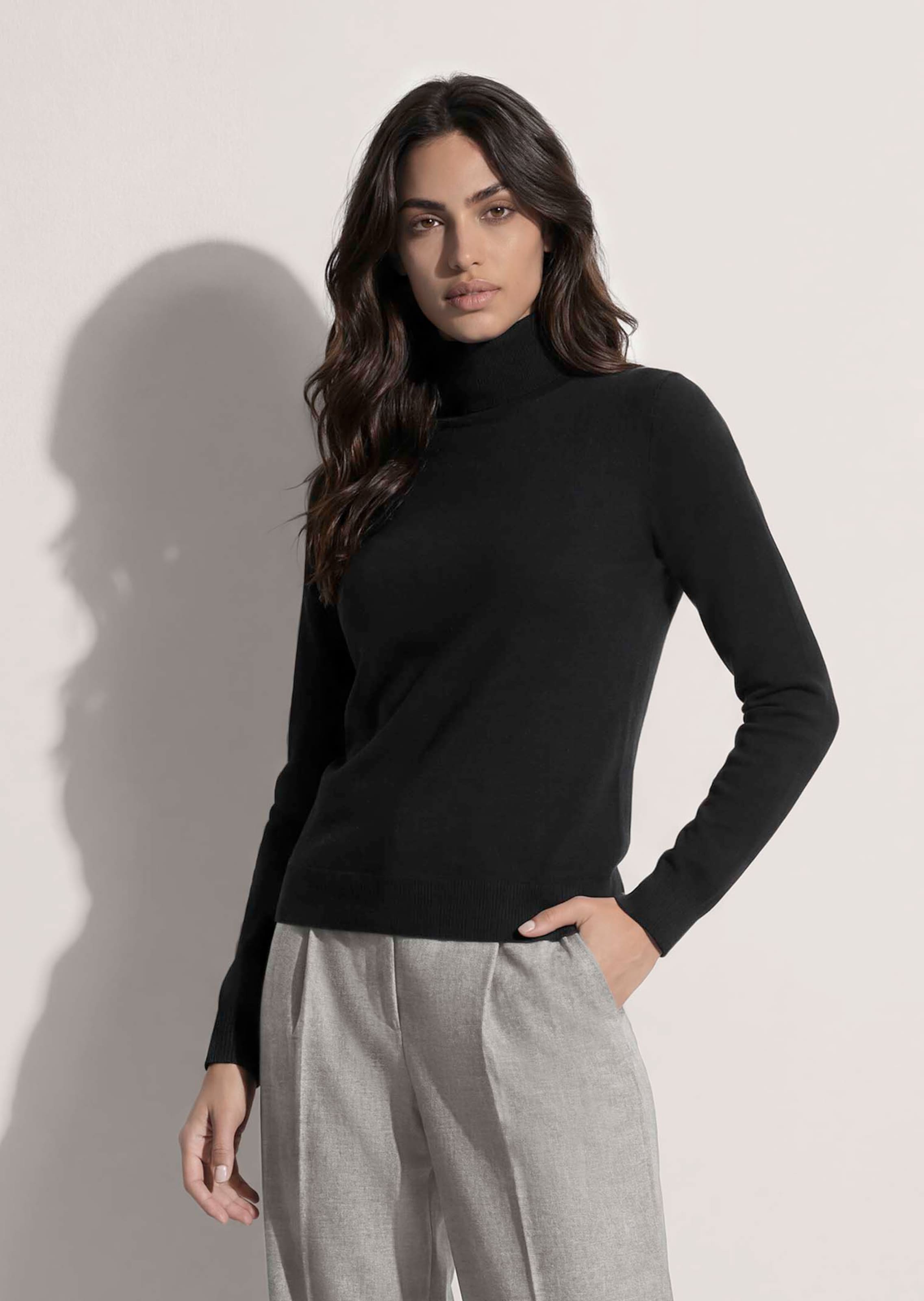 Pull en cachemire à col roulé
