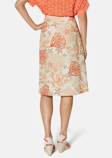 Flared skirt with a unique maritime print thumbnail 3
