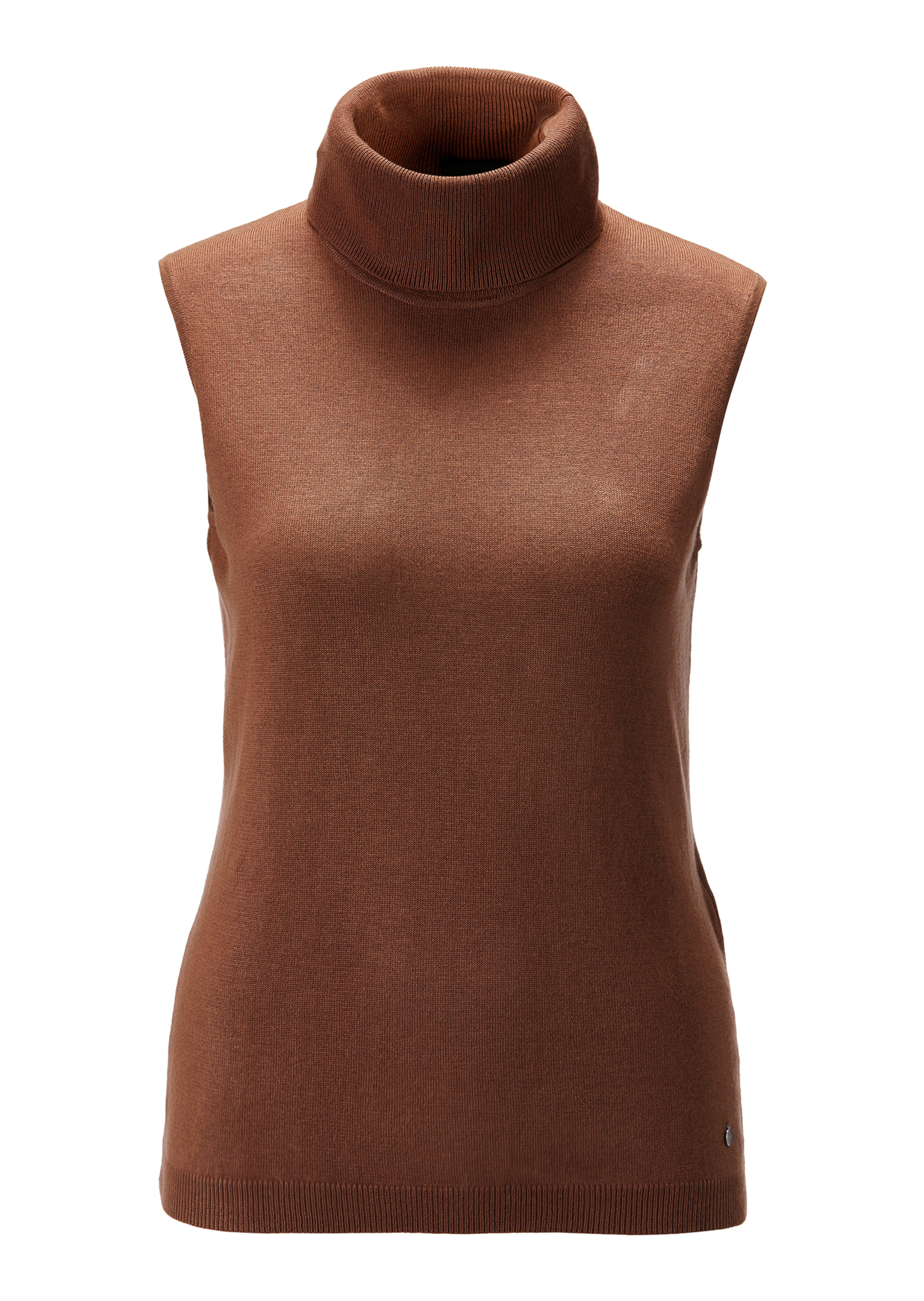Sleeveless turtleneck jumper