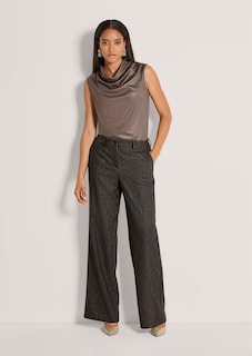 Nadelstreifen-Hose mit weitem Bein thumbnail 2