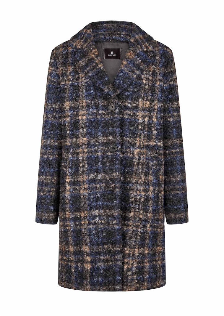 Manteau en bouclette à carreaux