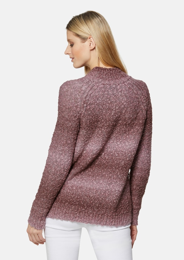 Stand-up collar jumper with sophisticated colour gradient 2