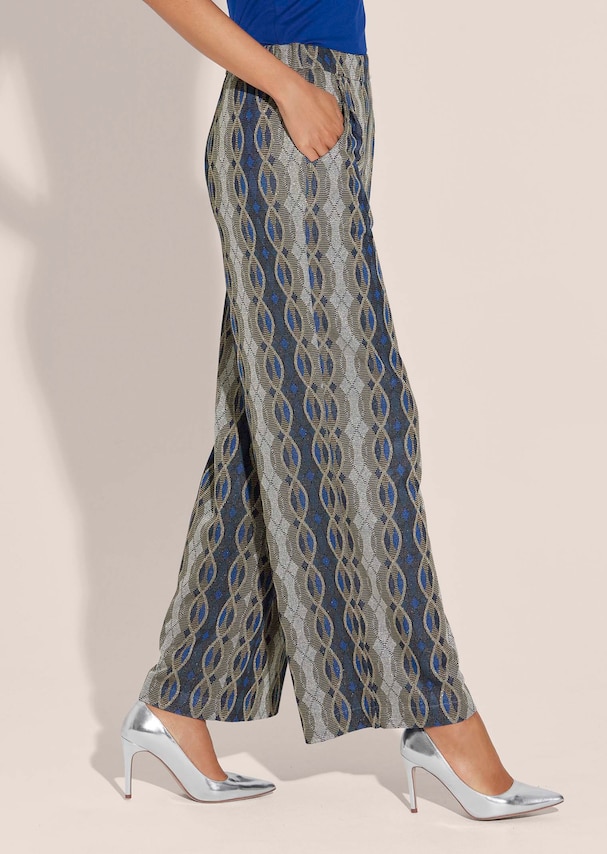 Wide jersey trousers with graphic print 3