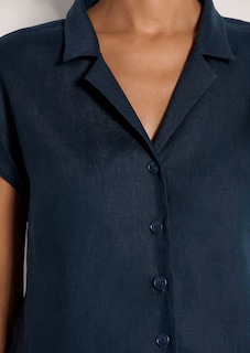 Lässiges Leinenhemd mit Reverskragen thumbnail 5