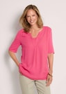 Blouse fluide confortable en voile et en jersey thumbnail 7
