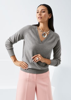 Kaschmirpullover mit V-Ausschnitt thumbnail 7
