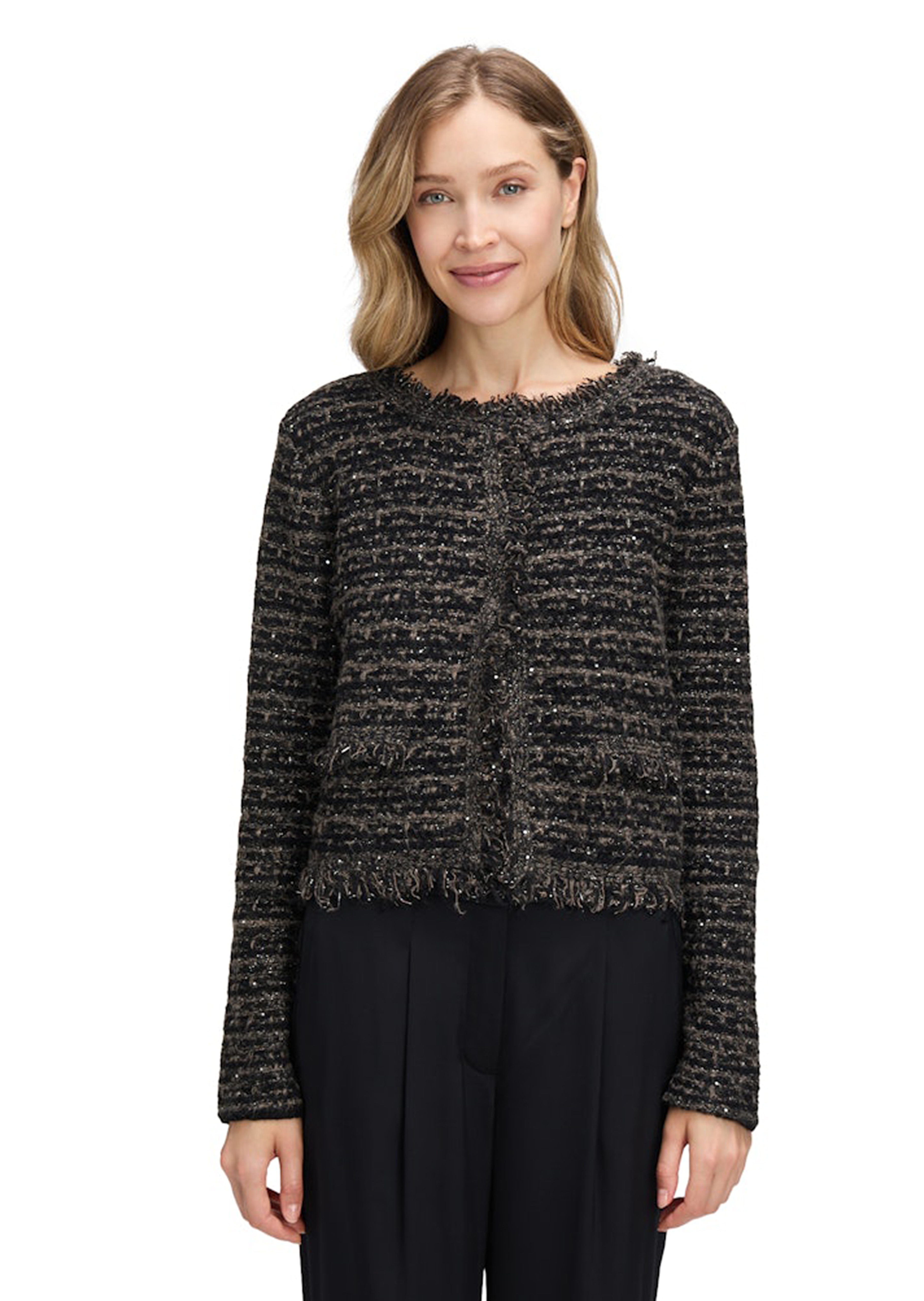 Cardigan coupe courte orné de paillettes