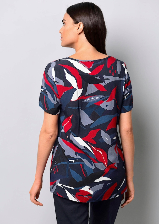 Bluse mit grafischem Dessin 2