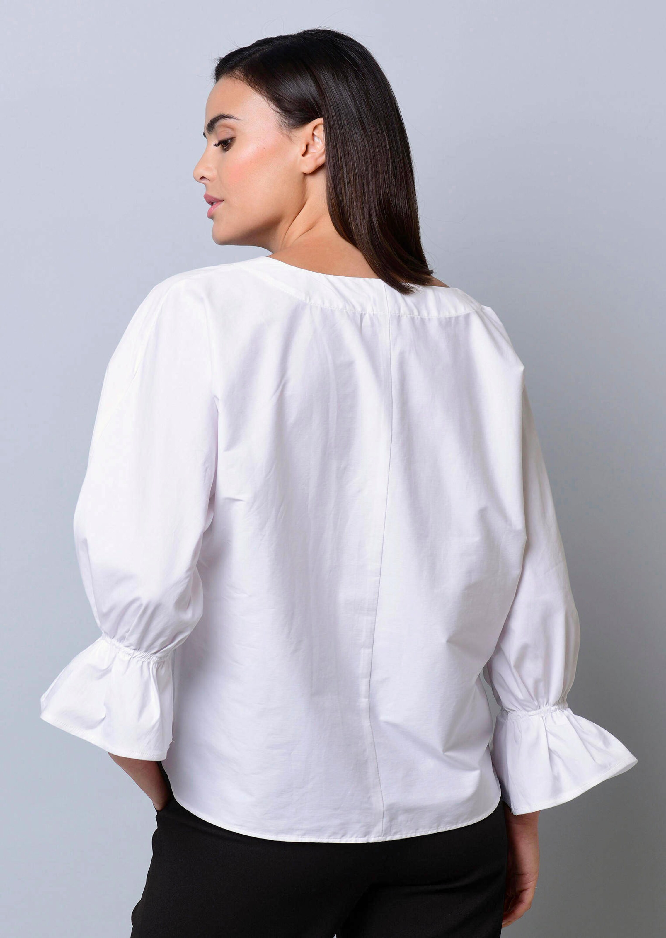 Oversizedbluse mit Volant am Ärmelabschluss 1