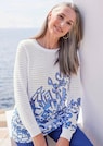 Ajour pullover met print thumbnail 7