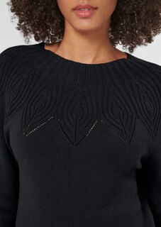Knitted jumper with ajour accents thumbnail 5