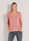 Langarm-Pullover mit V-Ausschnitt thumbnail 1