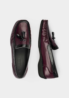 Leren mocassins met decoratief kwastje thumbnail 2