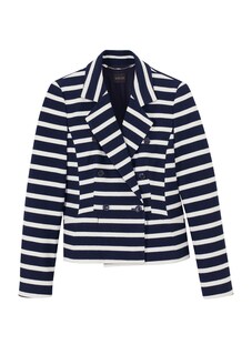 Streifen-Blazer aus komfortablem Struktur-Jersey thumbnail 6