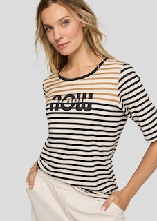 Ringelshirt mit Glitzer-Schriftzug thumbnail 7