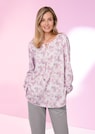 Gedessineerde blouse van katoen met fijn garen thumbnail 7