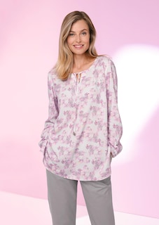 Gedessineerde blouse van katoen met fijn garen thumbnail 7
