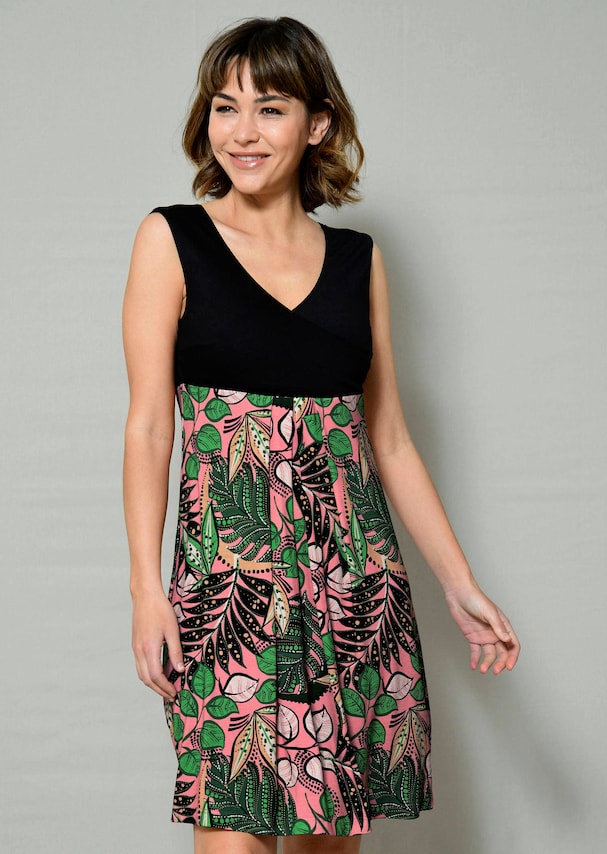 Strandkleid mit grafischem Druck 1