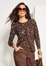 Feine Strickjacke mit Blumenprint thumbnail 1