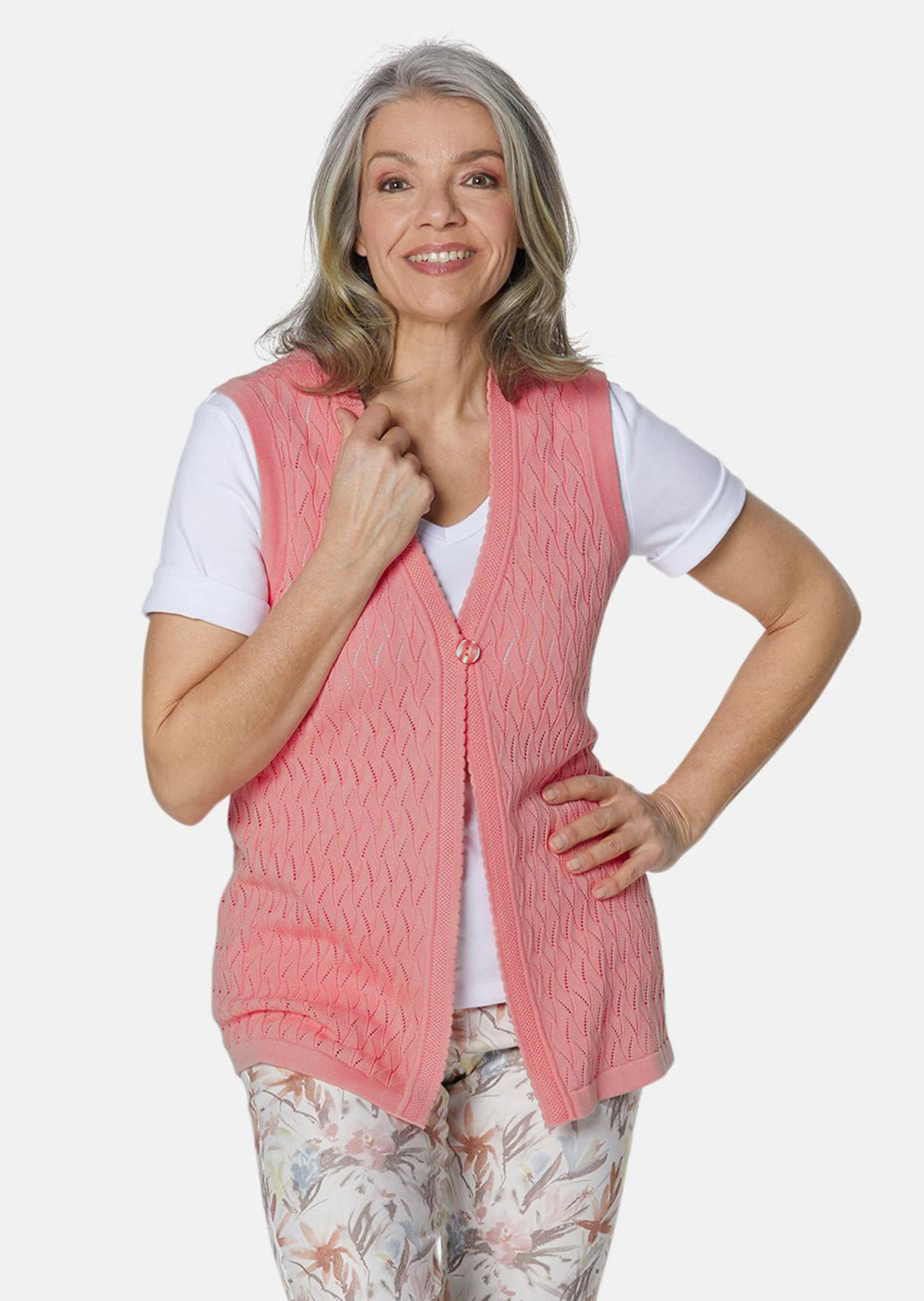 Gilet en tricot à fil ruban