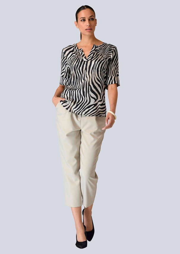 Bluse im Animal-Dessin 1