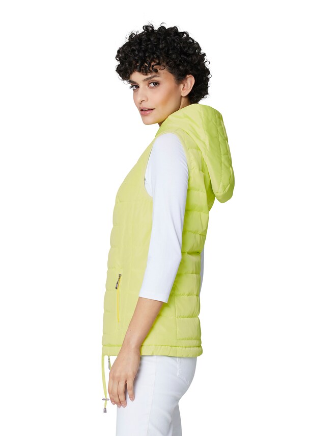 Lightly padded quilted waistcoat with hood 3