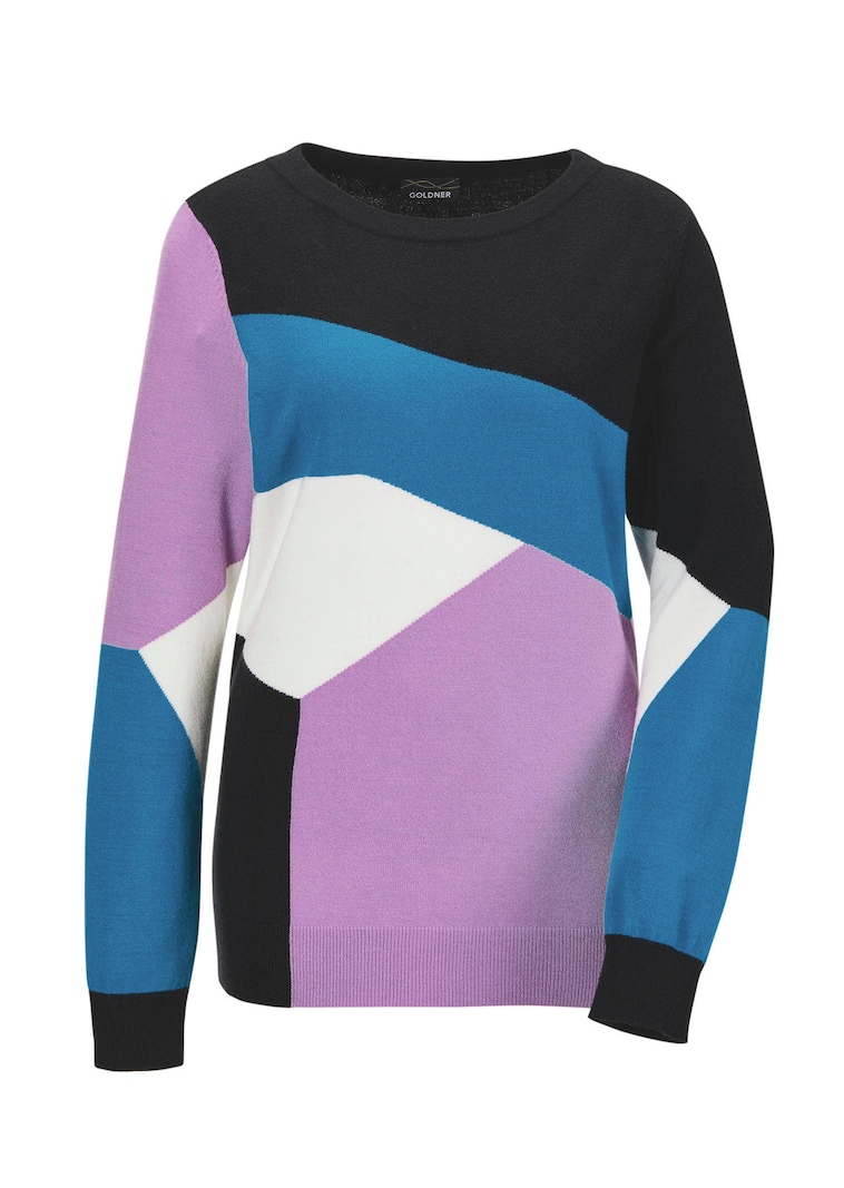 Tricot pullover met intarsiapatroon