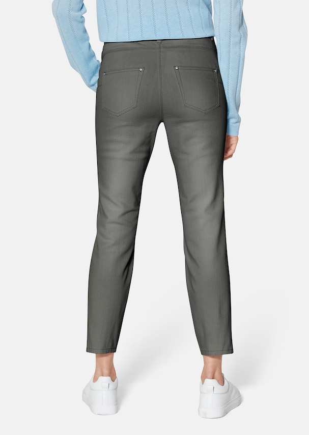 Slim-fit 7/8 jeans with rhinestone decoration 2