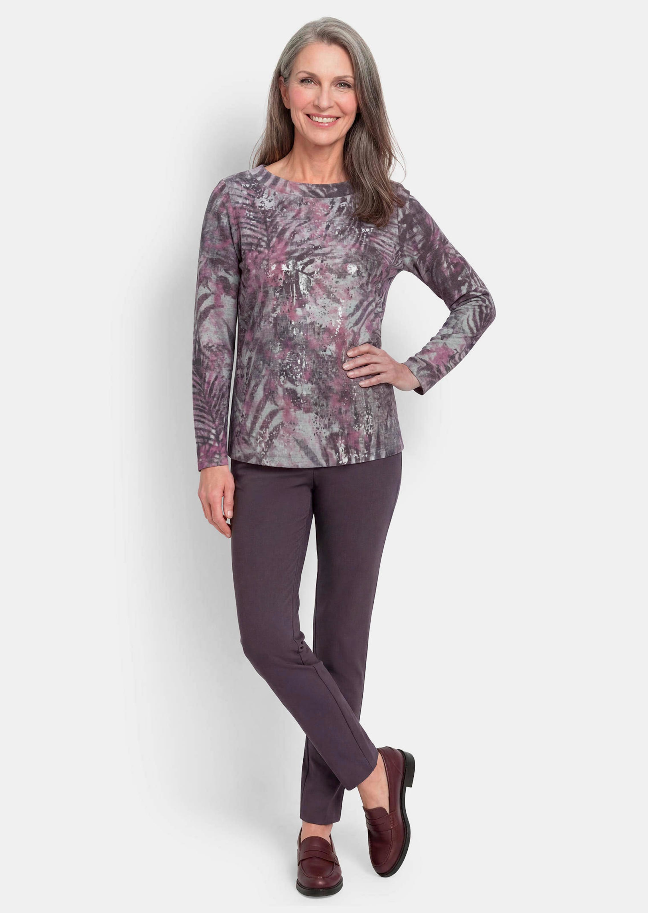 Sweatshirt in Metallic-Optik