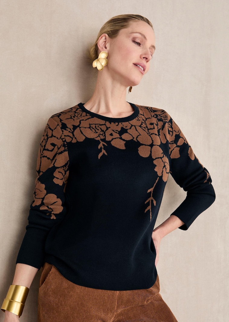 Pull à motif floral