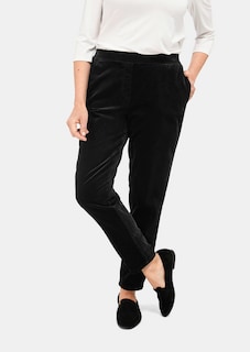 Corduroy broek met elastische tailleband thumbnail 1