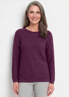 Fijn gebreide tricot pullover met boothals thumbnail 7