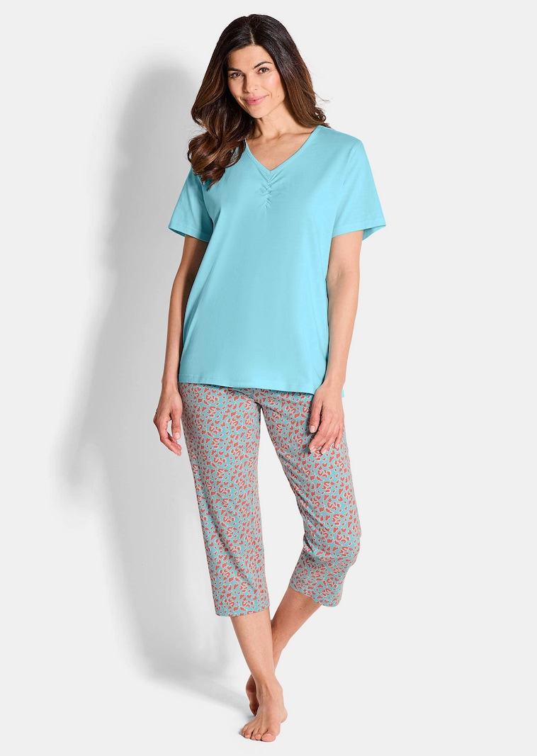 Nachtwäsche-Set 3-teilig aus Baumwolle