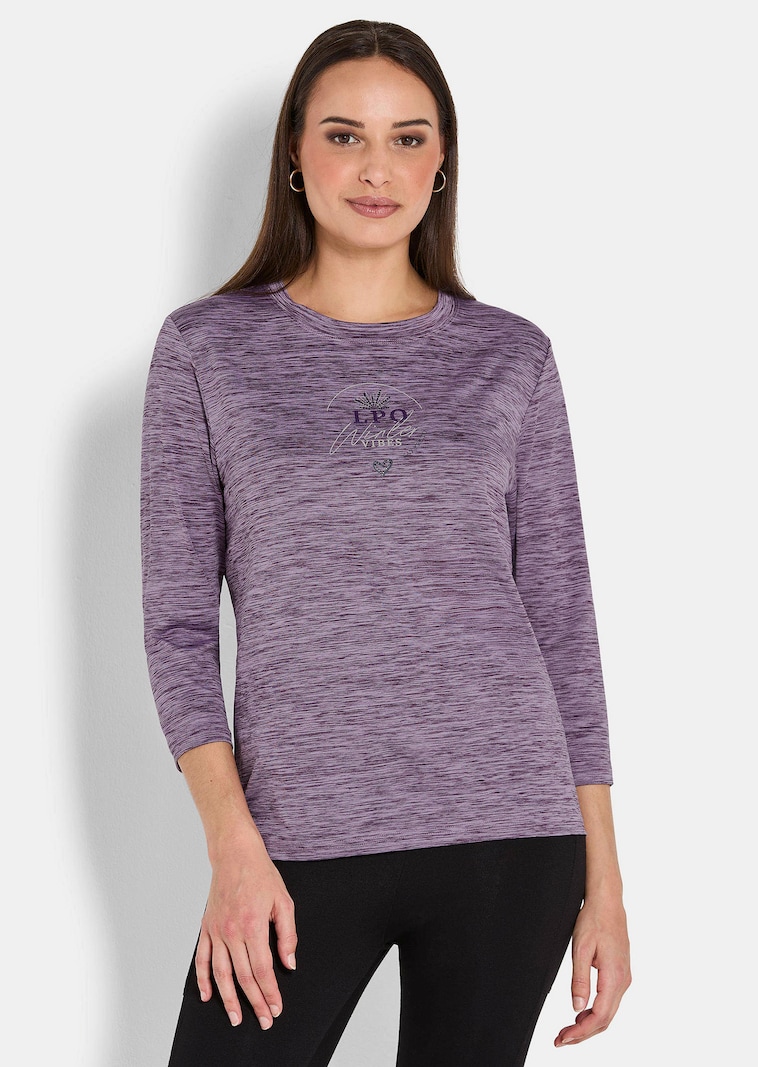Functioneel shirt met glittermotief