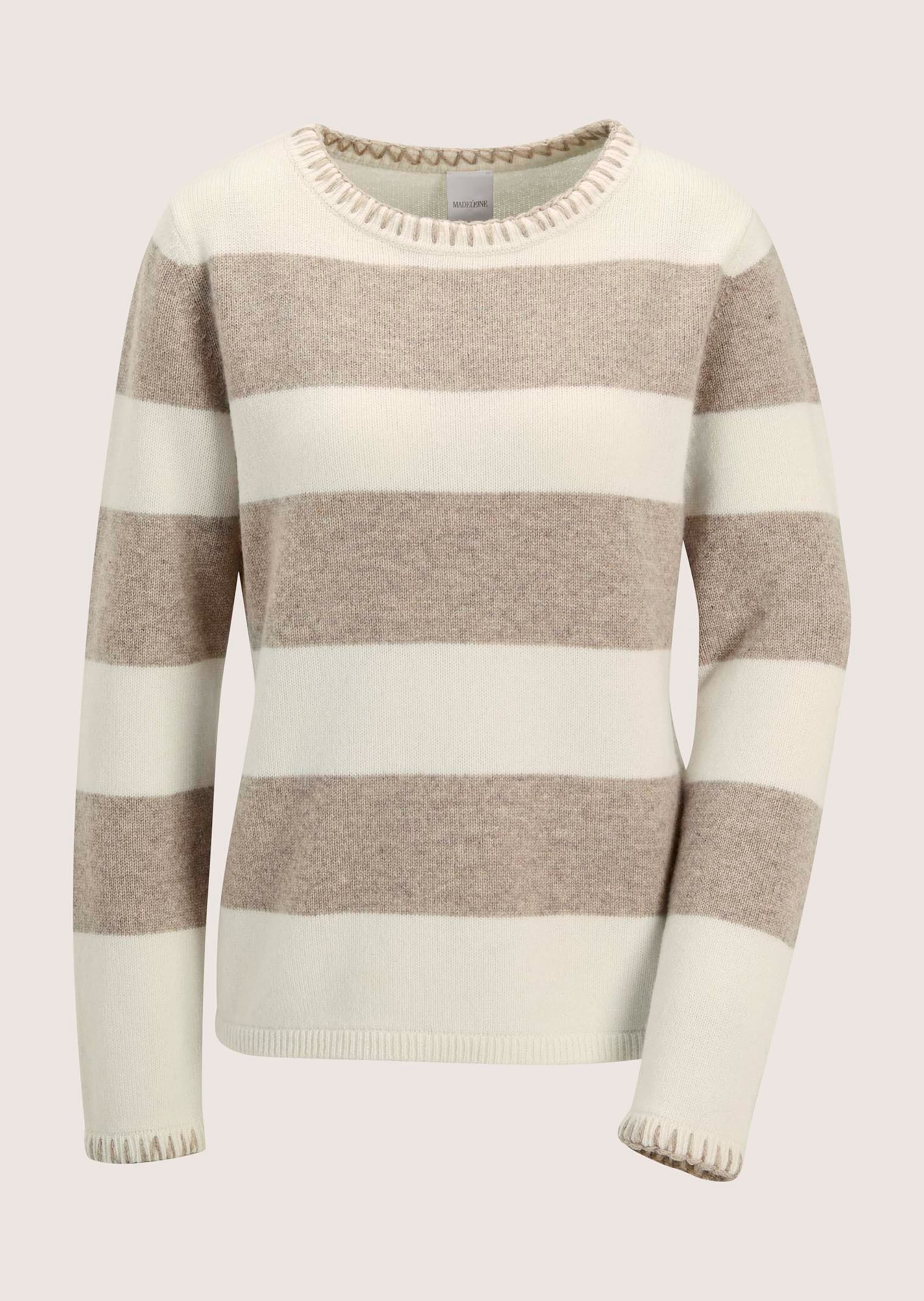 Wollpullover im Blockstreifen-Design