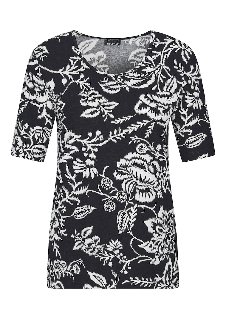 Jersey shirt met gebloemde print