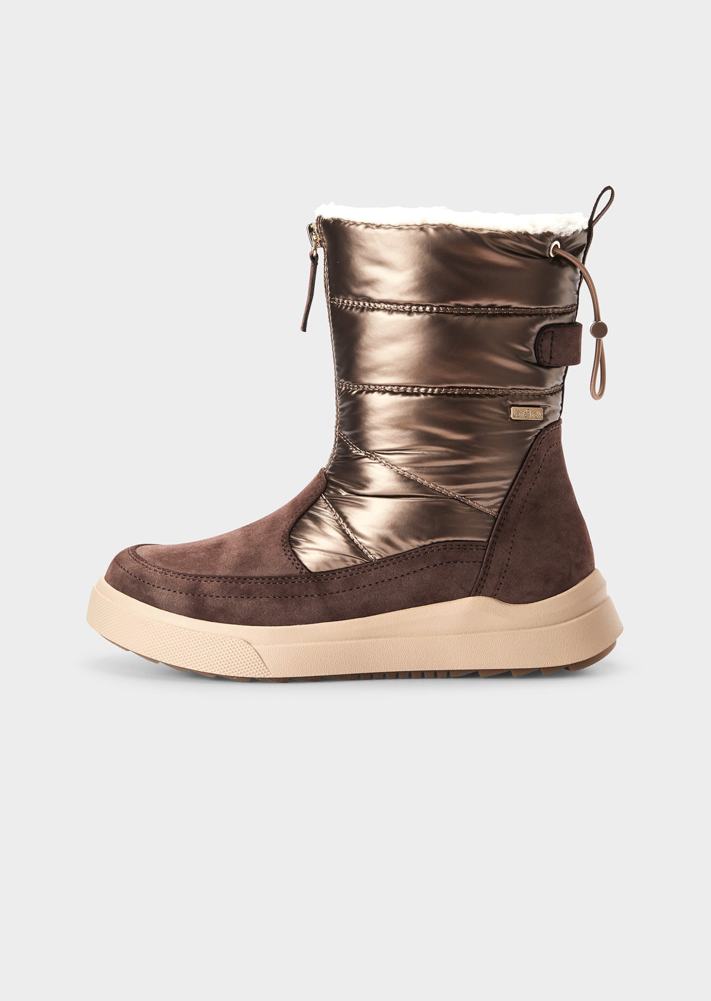 Halbstiefel in Metallic-Optik